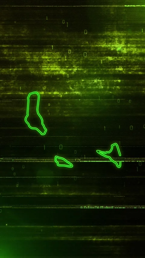 Comoros Digital Futuristic Glitch Map Stock Footage 334592533