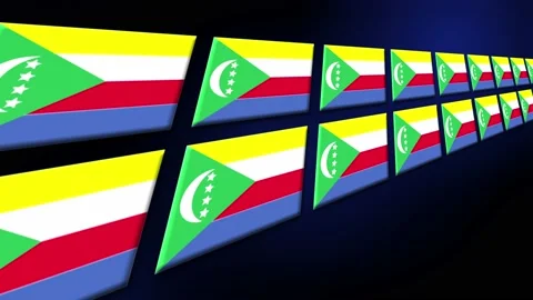 Comoros Flag Animated Background 3d Animation Stock Footage 229392389