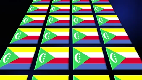 Comoros Flag Animated Background 3d Animation Stockbeeldmateriaal 229392569