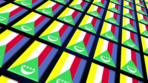 Comoros Flag Animated Background 3d Animation Stockbeeldmateriaal 229392599