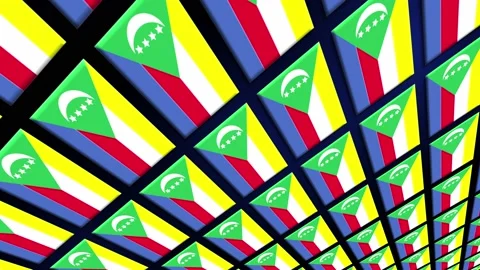 Comoros Flag Animated Background 3d Animation Stockbeeldmateriaal 229392669