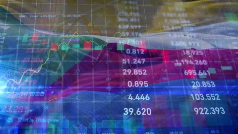 Comoros Flag Customs Tariff on stock market Stockbeeldmateriaal 322688441