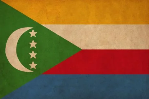 Comoros flag drawing ,grunge and retro flag series Stock Illustration