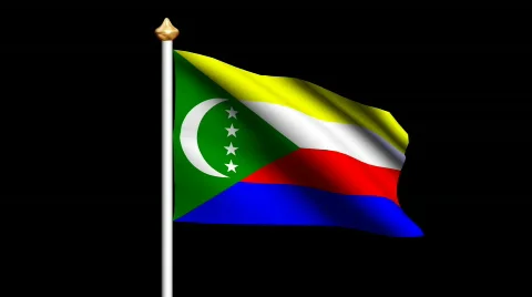 Comoros flag Video stock 563516