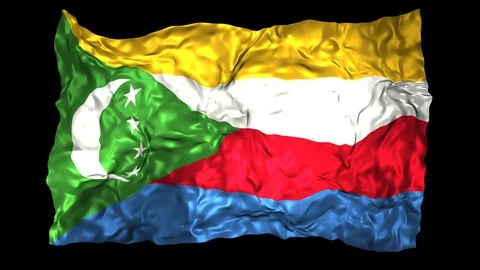 Comoros flag Stock Footage 110797017