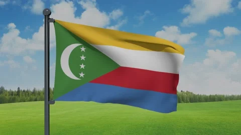 Comoros Flag Stock Footage 153254206