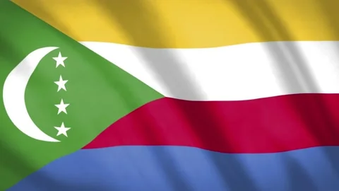 Comoros Flag  Stock Footage 188107048