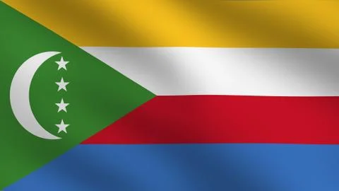 Comoros flag Stock Illustration
