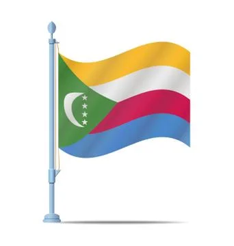Comoros flag Illustrazione stock
