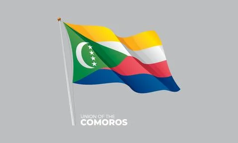 Comoros flag Stock Illustration