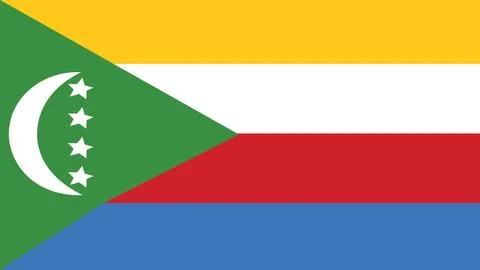 Comoros flag 스톡 일러스트