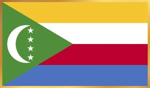 Comoros Flag Illustration Illustrazione stock
