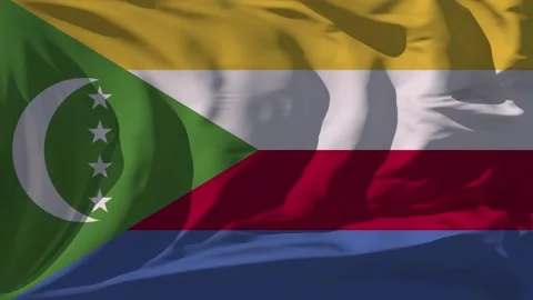 Comoros Flag Loop Stock Footage 295712796