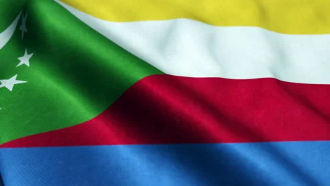 Comoros flag - Seamless loop Video stock 210604823