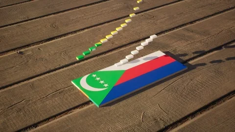 Comoros Flag - Slow Motion Video stock 318740740