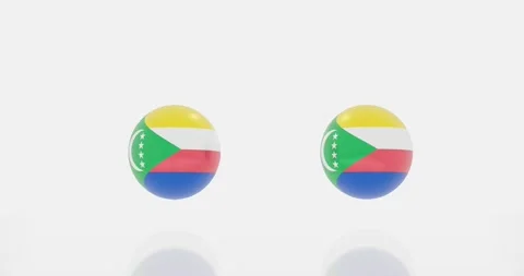 Comoros flag symbol Stock Footage 195516350