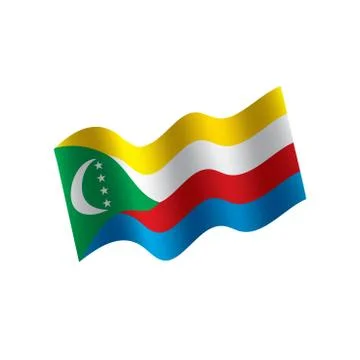 Comoros flag, vector illustration Stock Illustration