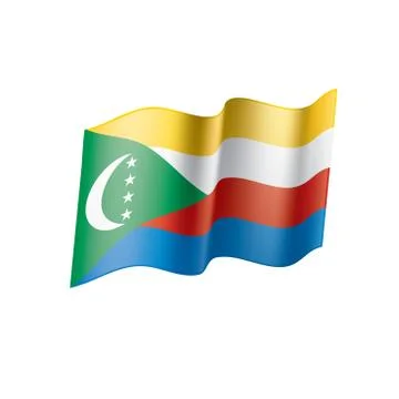 Comoros flag, vector illustration Stock Illustration