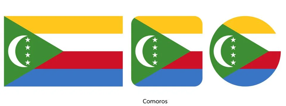 Comoros flag, vector illustration Stock Illustration