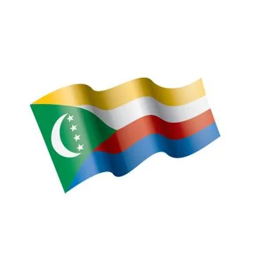 Comoros flag, vector illustration on a white background Stock Illustration