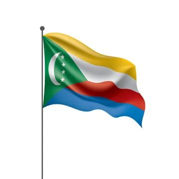 Comoros flag, vector illustration on a white background Stock Illustration