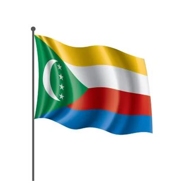 Comoros flag, vector illustration on a white background Stock Illustration