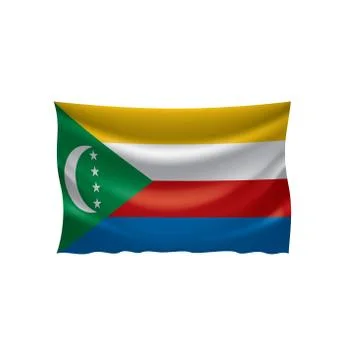 Comoros flag, vector illustration on a white background Stock Illustration