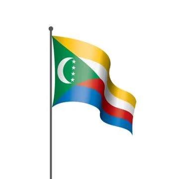 Comoros flag, vector illustration on a white background Stock Illustration