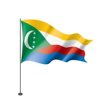 Comoros flag, vector illustration on a white background Stock Illustration