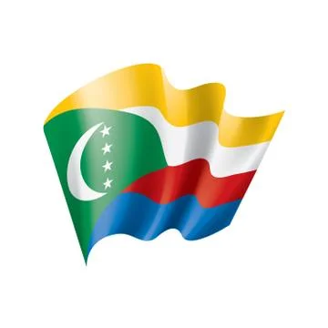 Comoros flag, vector illustration on a white background Stock Illustration
