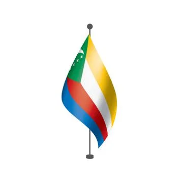 Comoros flag, vector illustration on a white background Stock Illustration