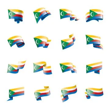Comoros flag, vector illustration on a white background Stock Illustration