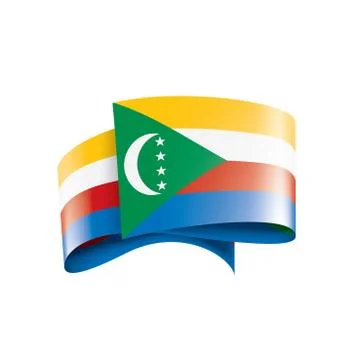 Comoros flag, vector illustration on a white background Stock Illustration
