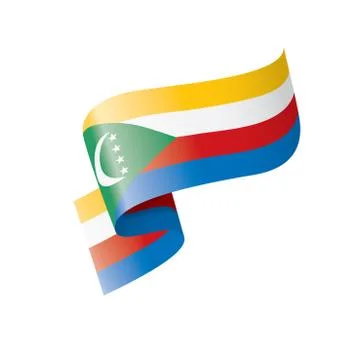 Comoros flag, vector illustration on a white background Stock Illustration