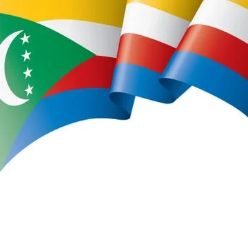 Comoros flag, vector illustration on a white background Stock Illustration