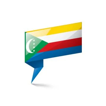 Comoros flag, vector illustration on a white background Stock Illustration