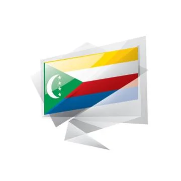 Comoros flag, vector illustration on a white background Stock Illustration