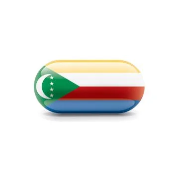 Comoros flag, vector illustration on a white background Stock Illustration