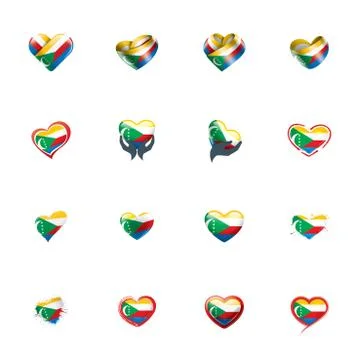 Comoros flag, vector illustration on a white background Stock Illustration