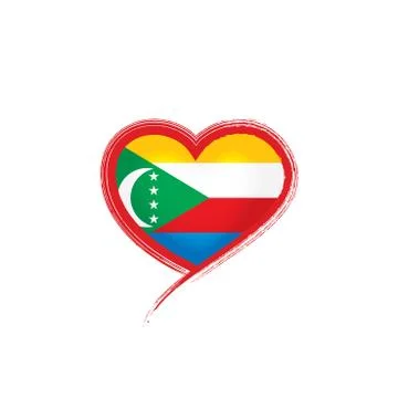 Comoros flag, vector illustration on a white background Stock Illustration