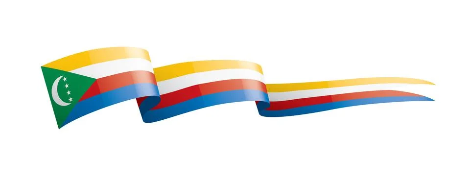 Comoros flag, vector illustration on a white background Stock Illustration