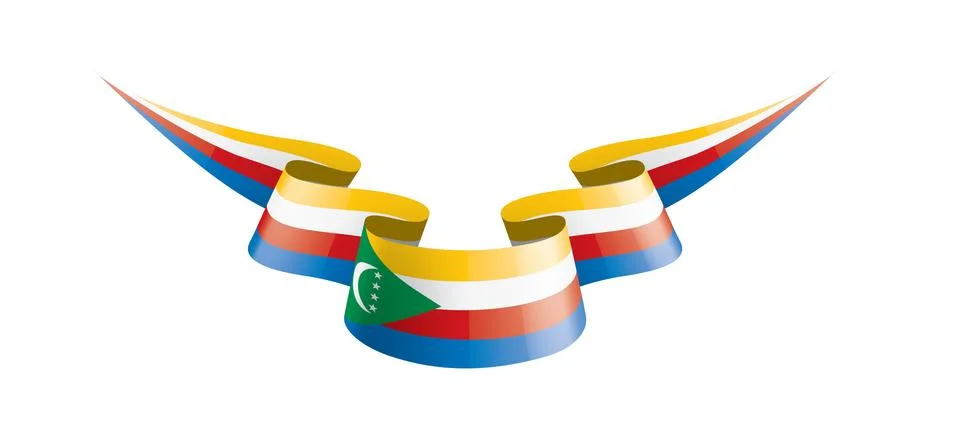 Comoros flag, vector illustration on a white background Stock Illustration
