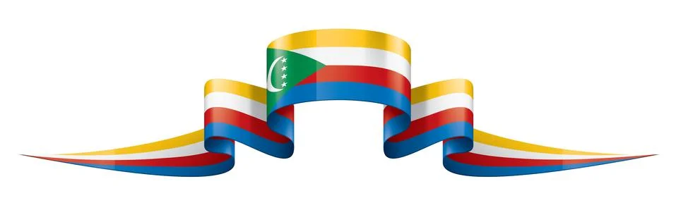 Comoros flag, vector illustration on a white background Stock Illustration