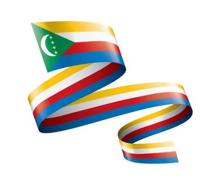 Comoros flag, vector illustration on a white background Stock Illustration
