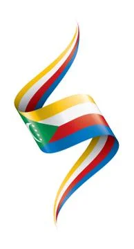 Comoros flag, vector illustration on a white background Stock Illustration