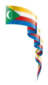Comoros flag, vector illustration on a white background Stock Illustration