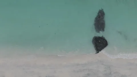Comoros - Grande Comore - Gallawa Beach 2 - Top fix view on the main rock on Stock Footage 305138159
