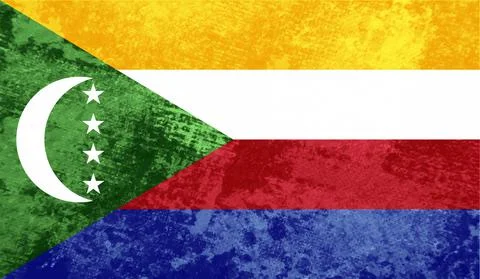 Comoros grunge flag. Vector illustration. Stock Illustration