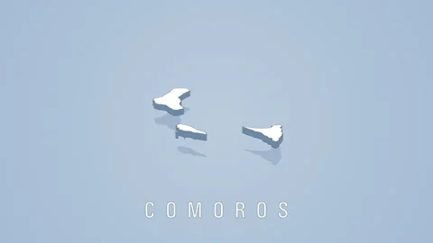 Comoros islands rotating on light blue background Stock Footage 320793793