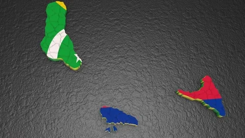 Comoros map 3d. 3d map of Comoros. Stock Footage 271557358